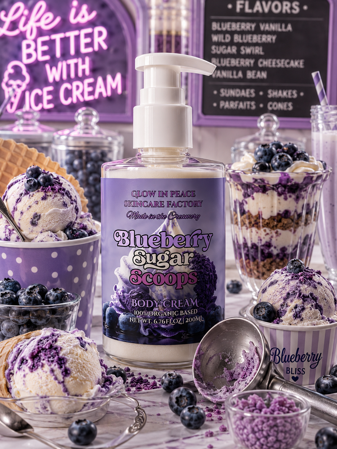 Blueberry Sugar Scoops Body Cream π«π¨