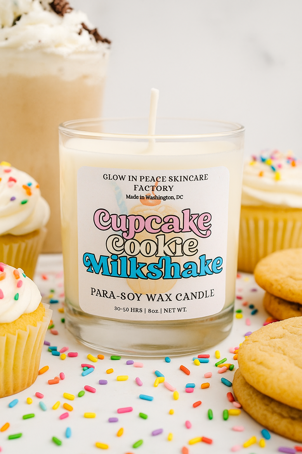 Cupcake Cookie Milkshake Candle