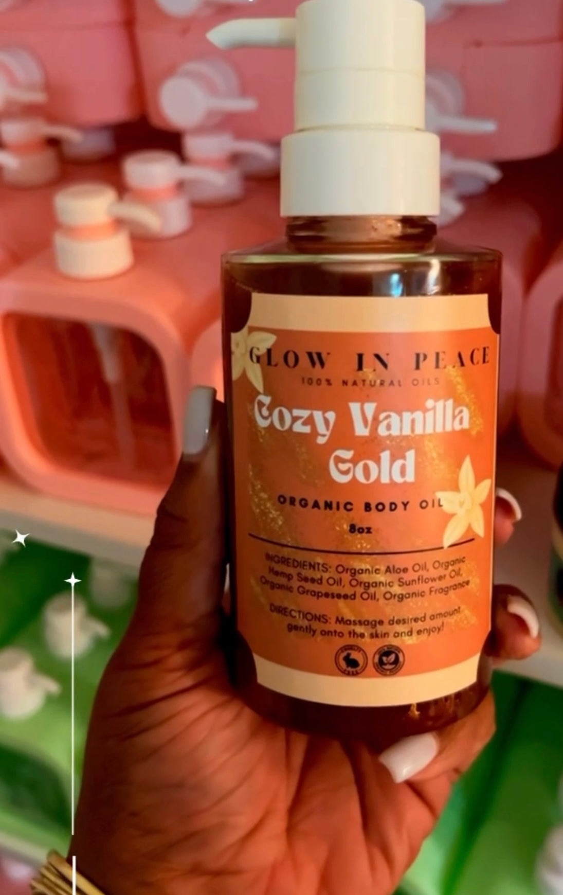 Cozy Vanilla Gold Body Oil 10oz