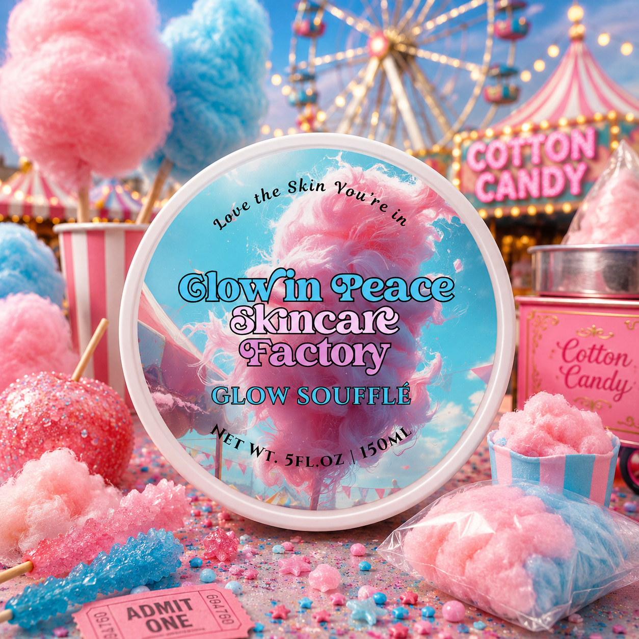 Straight Up Cotton Candy Glow Soufflé