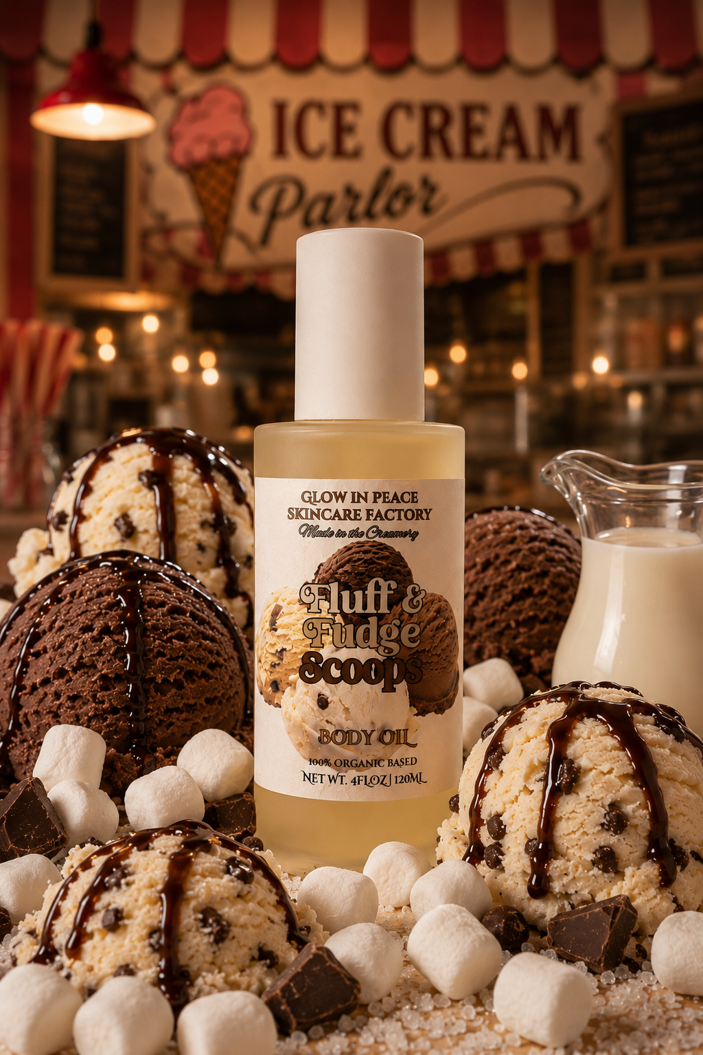 Fluff & Fudge Scoops Body Oil 🍫🍨(Coming Soon)