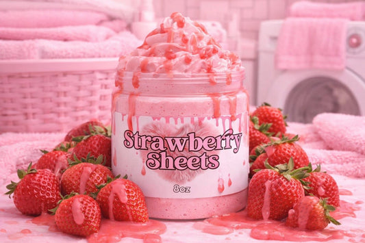 Strawberry Sheets Dreamy Suds 🍓🧺